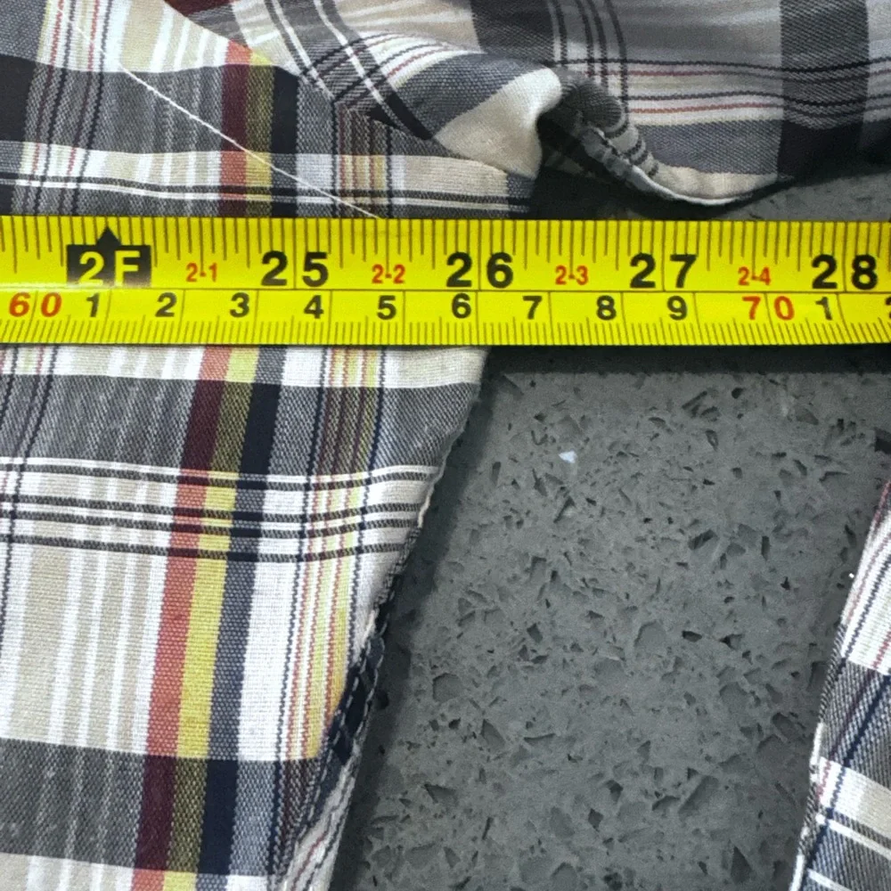 Vintage  Cristian Dior Checkered Shirt in Navy and Yellow - Picture 7 of 7